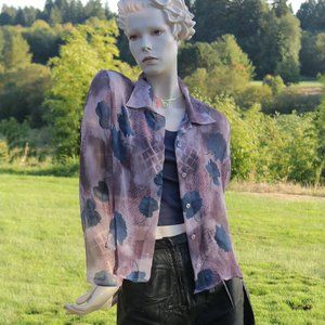 Anxiety Sheer Floral Print Top